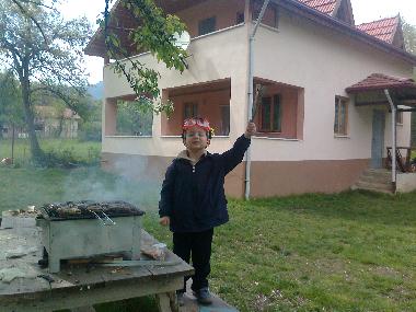 Barbeque in the front yard