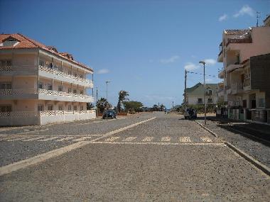 The main street fronting La Vela residence. Just few steps ahead is the Praia Antonio Sousa where th