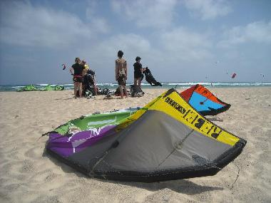 This is the Ponta Preta kite flying beach which is around 1 kilometers from La Vela.