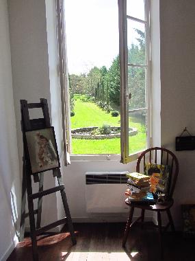 View from first floor landing out to private gardens