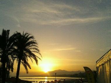 Sunset on Marbella port 