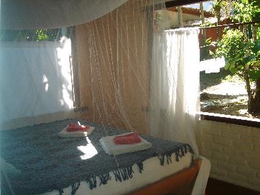 Downstairs bedroom with two big windoes to the garden
