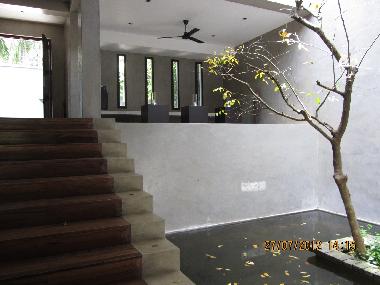 View of internal pond from bath