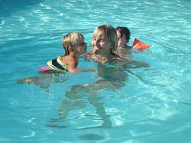 Babies in the swimming pool