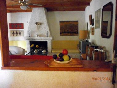 living-room with fire place