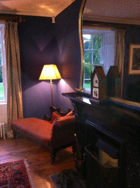 The dining room with open fire