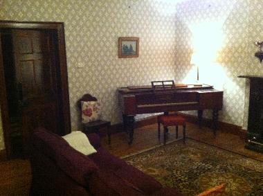 The music/sitting room with open fire