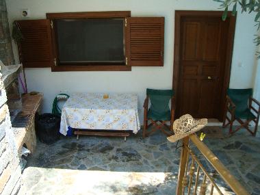 Terrace with stone-built BBQ