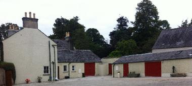 The old and historic yard and its outbuildings