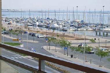 View from balcony towards harbor