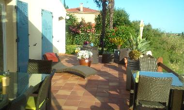 patio with vineyard views