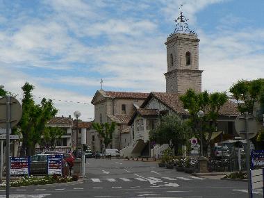 the nearby village church