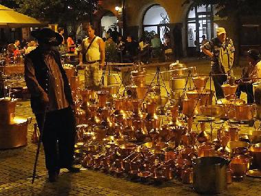 Sibiu, market of Roma coppersmiths