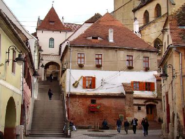 Sibiu, staircase to the upper town