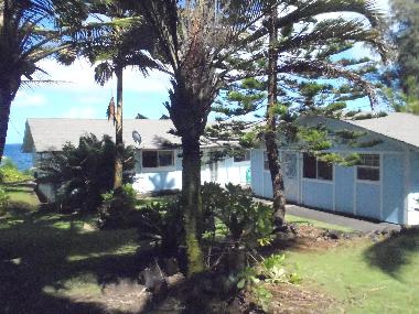 Exterior view of the oceanfront Alohahouse, Big Island vacation rental
