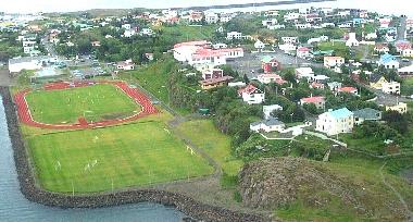 View over Borgarnes sport center