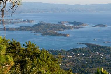 Panoramic view of  Vourvourou and the islands