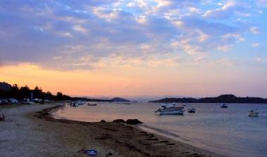 The view to diaporos island from the beach (0,1km)