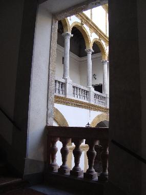 view from the landing of the apartment entrance