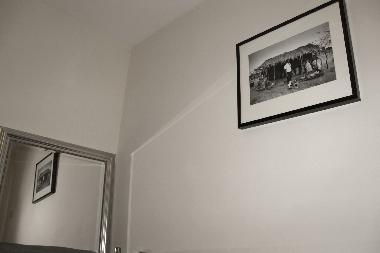 Bedroom - again, my artwork on the wall.