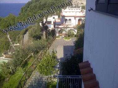 terrace view from villa in sorrento coast