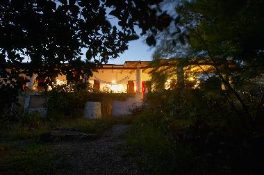 villa at night