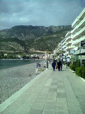 view to the mountain from beach at 300m from building in March 2013