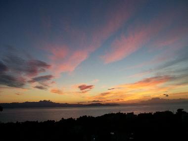 view of sunrising from the balcony