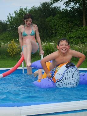 Fun in the splash pool