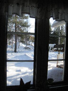 Seen from the livingroom window: towards Ounasvaara Hill.