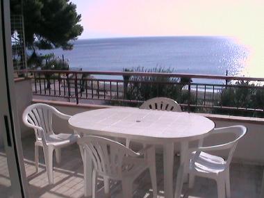 Terrace and view of sea