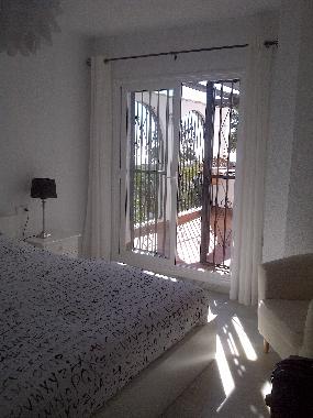 Master bedroom view on side patio