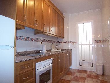 The kitchen area