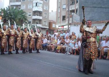 The parades in Guardamar in July