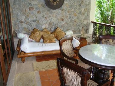 Veranda with pool and BBQ view
