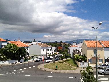 view to the mountain of Lagoa do Fogo