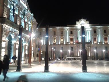 The renovated square in Potenza downtown by arch. Gae Aulenti.