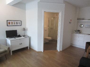 Studio 2. View to bathroom
