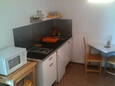 Living room with kitchen