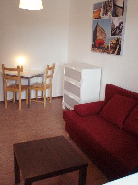 Living room with kitchen