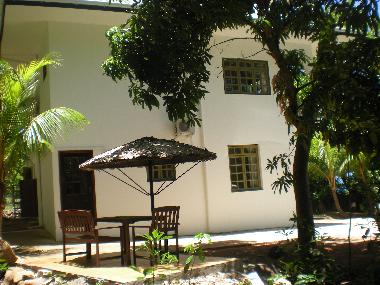 Patio/Side view and main entrance of the apartment