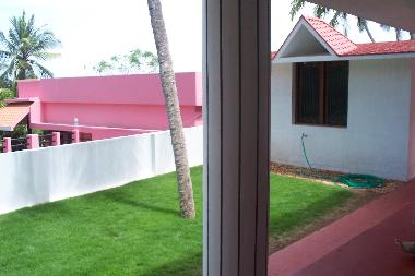 traditional  ayurveda massage room at the side