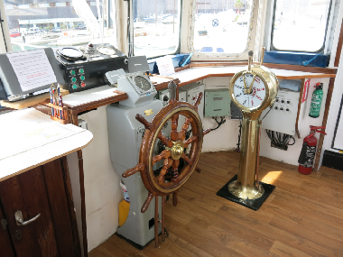 Wheelhouse on the boat