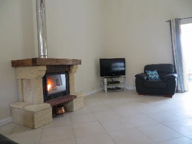 Wood fire for cooler autumn and winter evenings