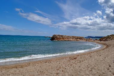 Empries beach, 35 km. from the house