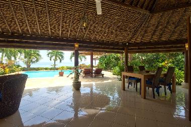 Bali Sea Villas - View to terrace and outside dining area