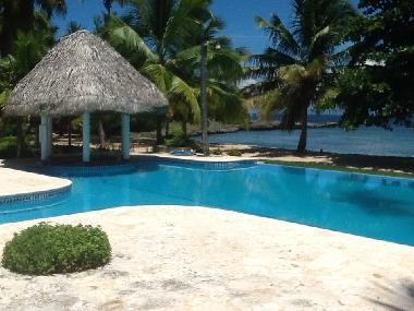 Community pool on beach