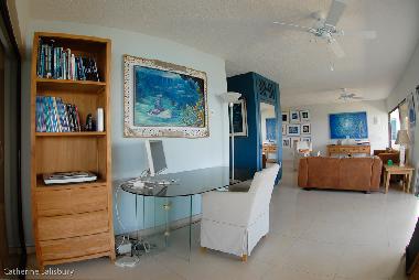 Desk for catching up on emails or looking through your underwater photos