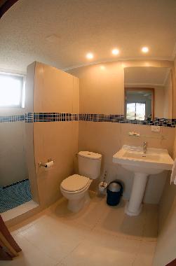 An ensuite bathroom