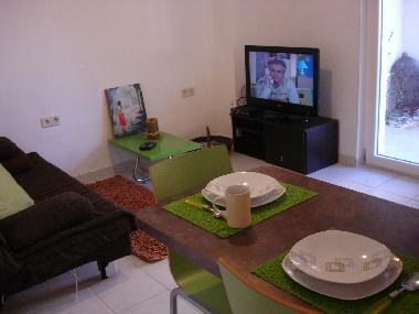 Living room with kitchen
